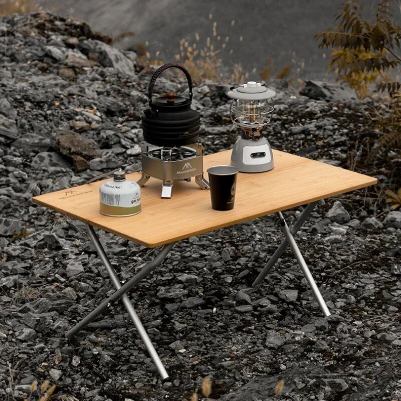Camping Cooking Table - MOUNTAINHIKER Camping en plein air bambou